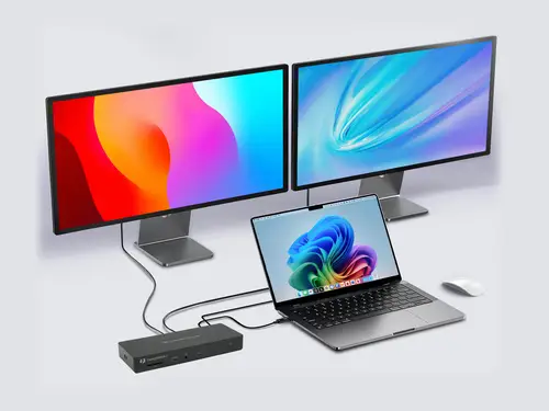 DONN30B base para portátil y replicador de puertos Alámbrico Thunderbolt 4 Negro - Imagen 5