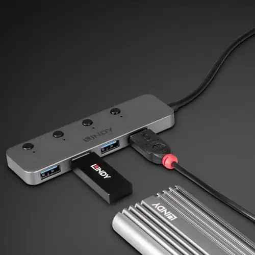 43383 hub de interfaz USB 3.2 Gen 1 (3.1 Gen 1) Type-C 5000 Mbit/s Gris - Imagen 5