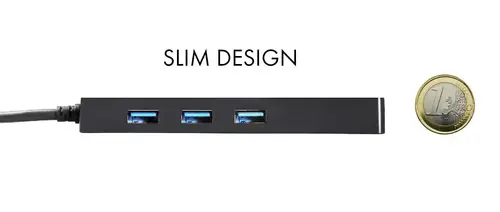 Advance USB-C Slim Passive HUB 3 Port + Gigabit Ethernet Adapter - Imagen 3