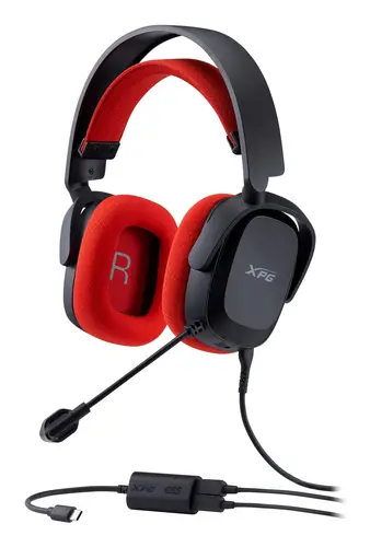 PRECOG STUDIO Auriculares Alámbrico Diadema Juego USB Tipo C Negro, Rojo - Imagen 9