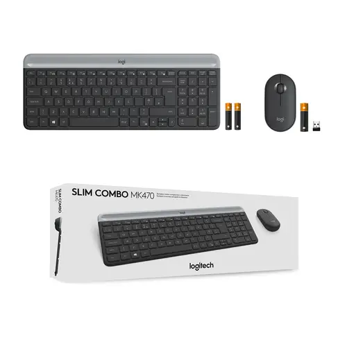 920-009198 teclado Ratón incluido Universal RF inalámbrico QWERTY Español Grafito - Imagen 16