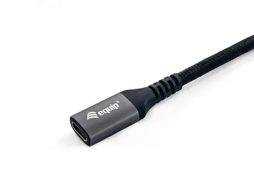 128370 Cable de extensión USB 3.2 Gen 2 C a C, M/F, 0,5m, 4K/60Hz, 10Gbps, Negro - Imagen 4