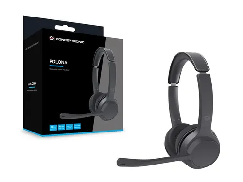 POLONA04B auricular y casco Auriculares Inalámbrico y alámbrico Diadema Llamadas/Música USB Tipo C Bluetooth Negro - Imagen 5