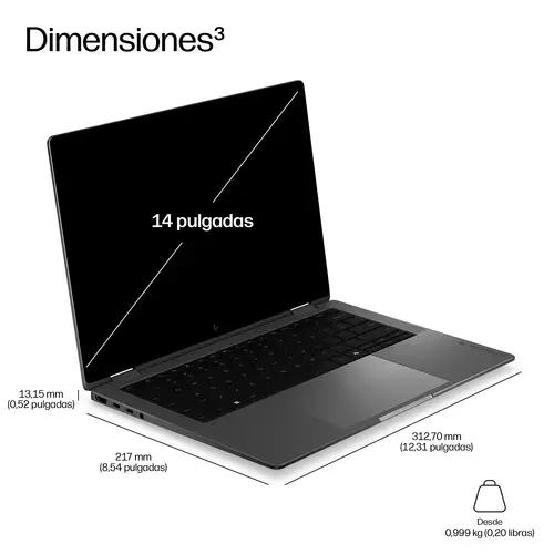 EliteBook X G2i 14 inch Notebook Next Gen AI PC Wolf Pro Security Edition Copilot+ PC Intel Core Ultra X7 358H Portátil 35,6 cm (14") WUXGA 32 GB LPDDR5x-SDRAM 512 GB SSD Wi-Fi 7 (802.11be) Windows 11 Pro - Imagen 5