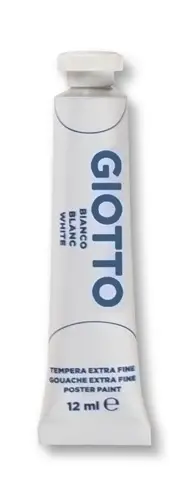 TEMPERA GIOTTO 12 ml (tubo)  BLANCO - Pack de 6 unidades