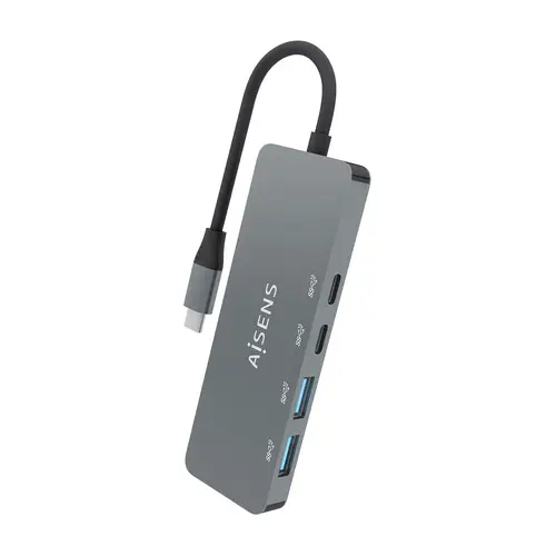 Hub USB 3.2 Gen2 10G USB-C, USB-C/M-2xUSB-C/H-2xUSB-A/H, Gris, 15cm - Imagen 3