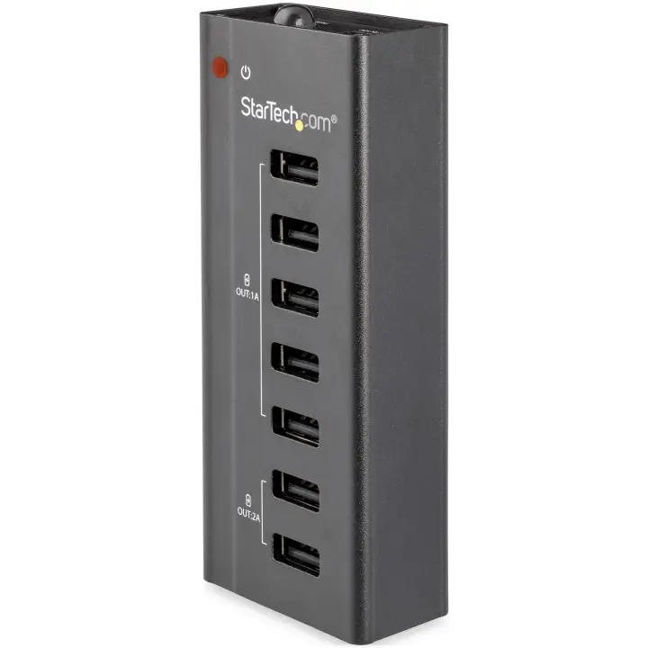 Estación de Carga USB de 7 Puertos Autónoma - 5x Puertos de 1A y 2x Puertos de 2A - Base de Carga USB
