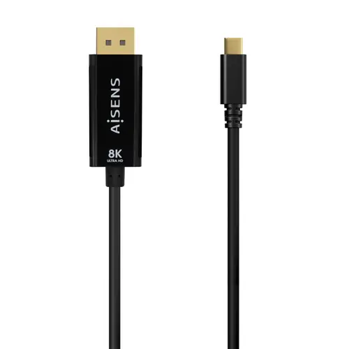 Cable Conversor USB-C a Displayport 8K@60Hz, USB-C/M-DP/M, Negro, 1.8M - Imagen 1