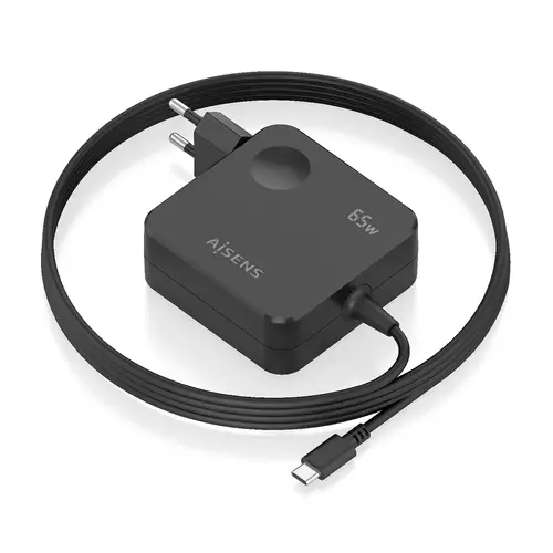 Cargador 65W PD3.0 1xUSB-C 1.5m, Negro - Imagen 2