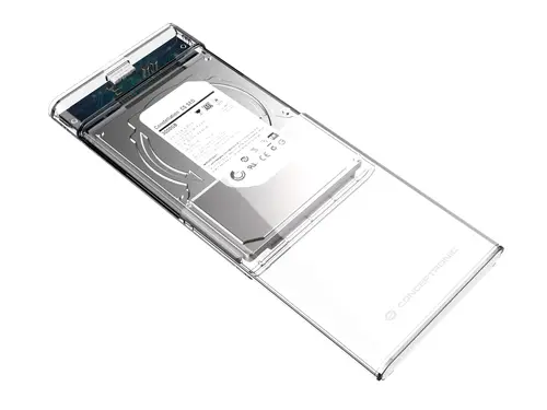 DANTE03T caja para disco duro externo Carcasa de disco duro/SSD Transparente 2.5" - Imagen 4