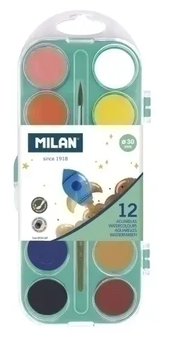 ACUARELAS MILAN ESTUCHE de 12