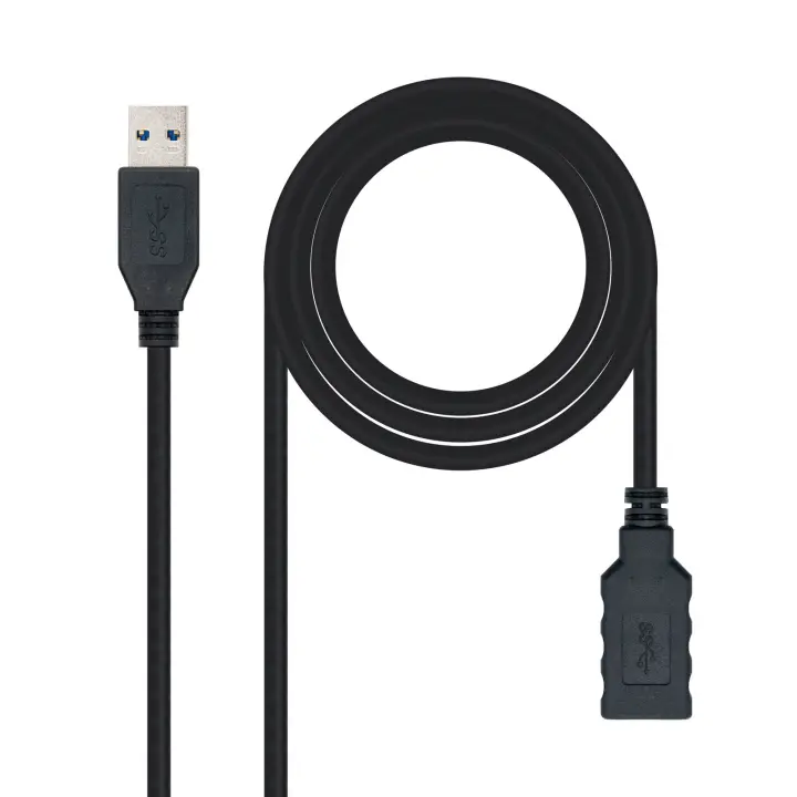 Cable USB 3.0, Tipo A/M-A/H, Negro, 3.0 M