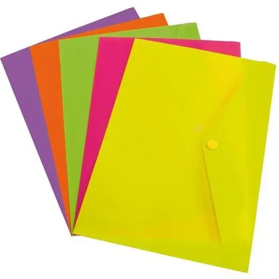 GRAFOPLÁS SOBRES PP OPACO CON CIERRE BROCHE FOLIO NARANJA FLUOR FLUORGRAF PACK -12U-