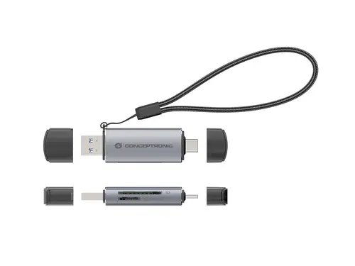 BIAN05G lector de tarjeta USB 3.2 Gen 1 (3.1 Gen 1) Type-A/Type-C Gris - Imagen 6