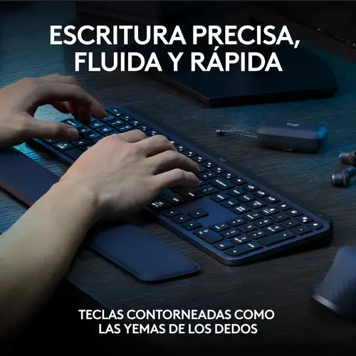 920-011610 teclado Ratón incluido Oficina RF Wireless + Bluetooth QWERTY Español Grafito - Imagen 4