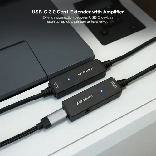 10.01.1312 cable USB USB 3.2 Gen 1 (3.1 Gen 1) 10 m USB C Negro - Imagen 2