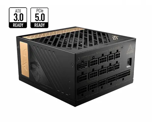 MEG AI1300P PCIE5 unidad de fuente de alimentación 1300 W 24-pin ATX ATX Negro - Imagen 1