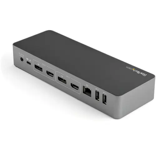Docking Station Universal para Portátil - Replicador de Puertos Híbrido USB-C/-A - 2x HDMI y DP 4K - PD 100W - Mac / Windows / Chrome OS - Hub Ladrón de 4 Puertos USB - Ethernet - Imagen 3