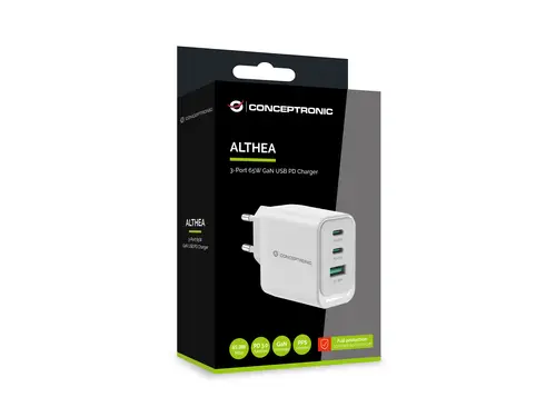 ALTHEA21W65 cargador de dispositivo móvil Universal Blanco Corriente alterna Carga rápida Interior - Imagen 5