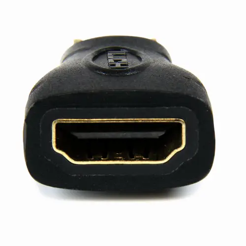 Adaptador Mini HDMI a HDMI -HDMI Ultra HD 4K 30Hz de Alta Velocidad - HDMI 1.4 - Conectores Chapados en Oro - Adaptador HDMI UHD 4K - Negro - Imagen 2