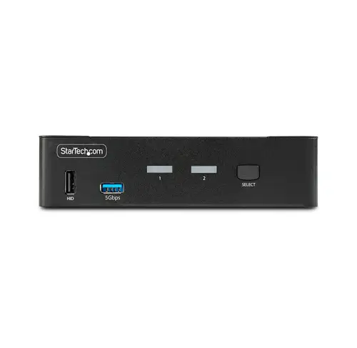 Switch Conmutador KVM DisplayPort de 2 Puertos - 8K60/4K144 - para Un Monitor - DP 1.4 - 2x USB 3.0 - 4x USB 2.0 HID - Conmutado por Botones y Teclas de Acceso Rápido - TAA - Imagen 3