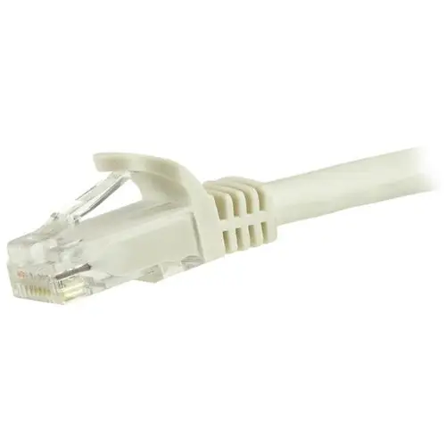 Cable de Red Gigabit Ethernet 15m UTP Patch Cat6 Cat 6 RJ45 Snagless Sin Enganches - Blanco - Imagen 2