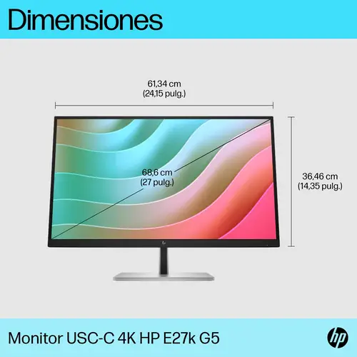 E-Series Monitor USB-C 4K E27k G5 - Imagen 6