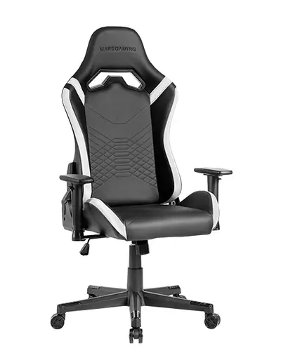 MGC-PRO, Silla Gaming Profesional, Acabado Cuero PU, Reposabrazos 2D y Respaldo Reclinable 135°, Cojines Lumbar y Cervical Soft-Touch, Ruedas XL y Pistón Gas Clase 4, Blanco - Imagen 2