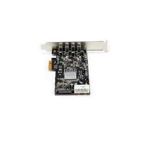 Adaptador Tarjeta PCI Express PCI-E 4 Puertos USB 3.0 UASP 2 Canales de 5Gbps con Alimentación Molex SATA - Imagen 2