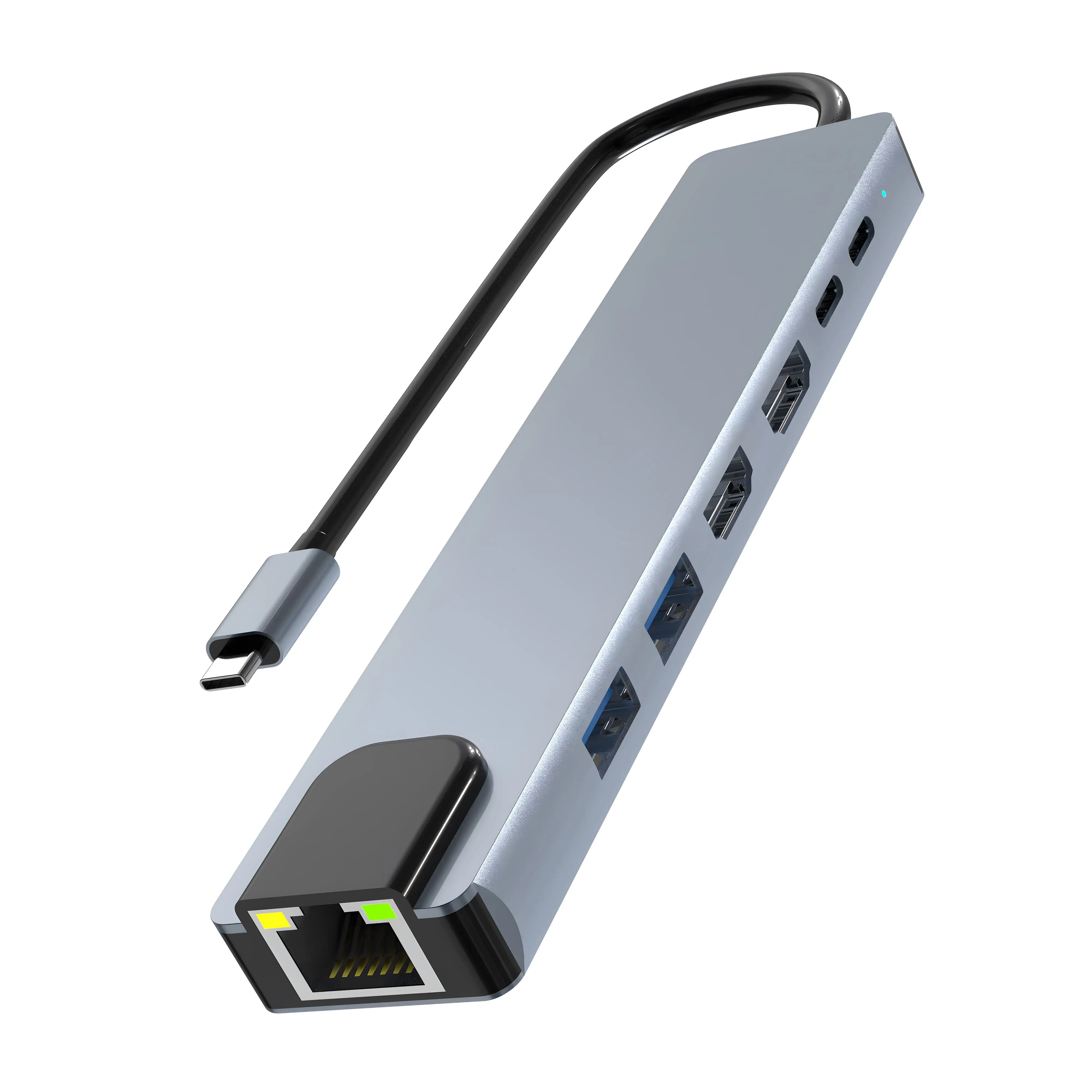 Hub iClick - 7-in-1 dual-screen 4K USB-C hub - aluminum