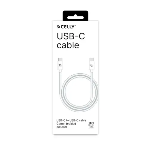 USBCUSBCCOTTWH cable USB 1,5 m USB C Blanco - Imagen 3