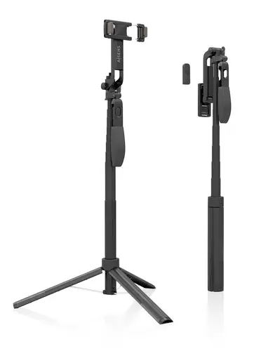 Palo Tripode Para Selfie Con Mando A Distancia Bluetooth 3 En 1, Negro - Imagen 2