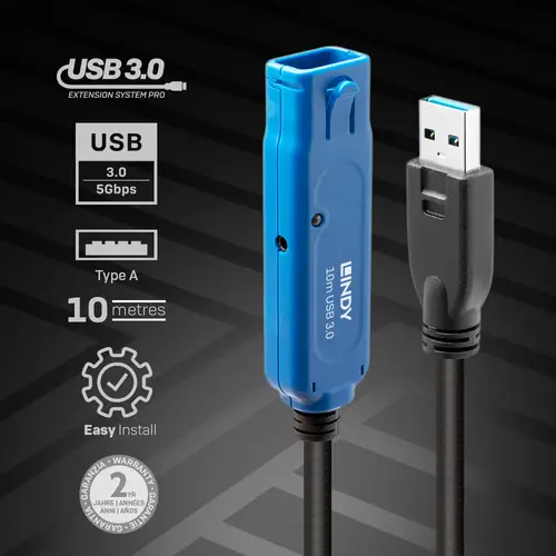 43158 cable USB USB 3.2 Gen 1 (3.1 Gen 1) 8 m USB A Negro - Imagen 2