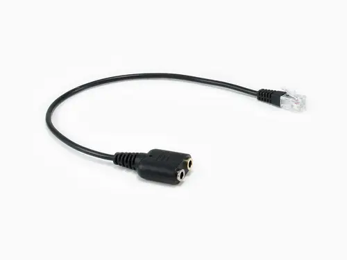 147944 cable de audio 0,25 m RJ-9 2 x 3.5mm Negro - Imagen 1