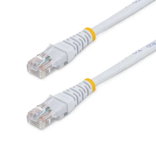 Cable de Red Ethernet 15m UTP Patch Cat5e Cat 5e RJ45 Moldeado - Blanco - Imagen 1