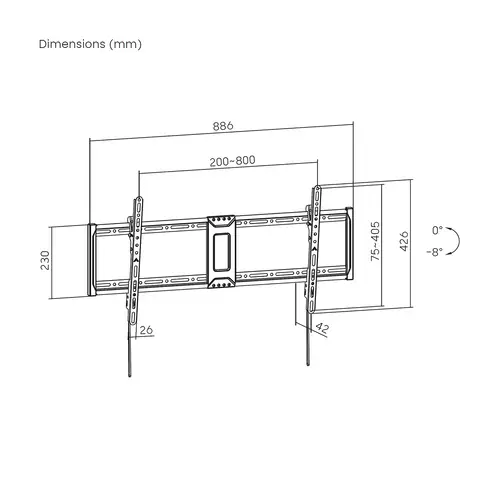 Soporte Eco Inclinable Para Monitor/TV 75kg de 43"-100", Negro - Imagen 7