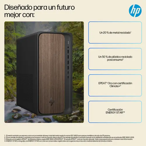 OmniDesk Desktop AI M03-0012ns PC Intel Core Ultra 5 225 16 GB DDR5-SDRAM 1 TB SSD Windows 11 Home Torre AI PC Madera, Negro - Imagen 7
