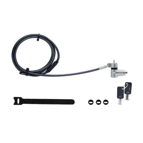 Cable de 2m Universal de Seguridad para Ordenador Portátil - Cable de Bloqueo Compatible con Noble Wedge/Nano/K-Slot - con Cerradura - Antirrobo - Anticorte - Imagen 8