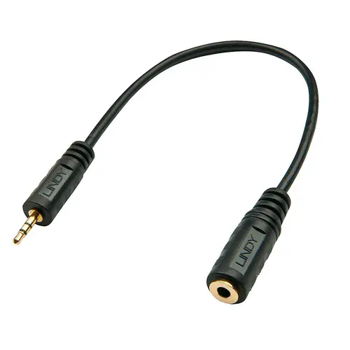 35698 cable de audio 0,2 m 2,5mm 3,5mm Negro - Imagen 2