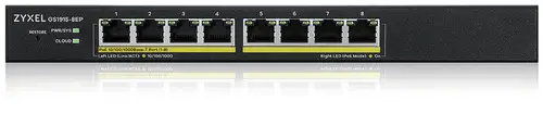 GS1915-8EP Gestionado L2 Gigabit Ethernet (10/100/1000) Energía sobre Ethernet (PoE) Negro - Imagen 1