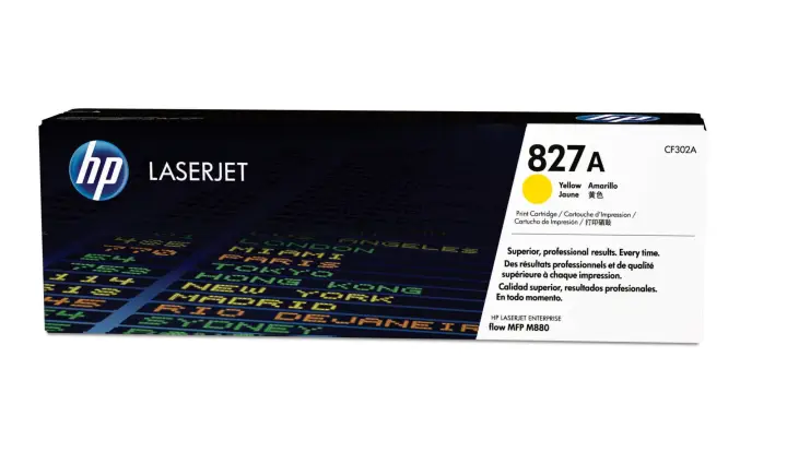 Cartucho de tóner original LaserJet 827A amarillo
