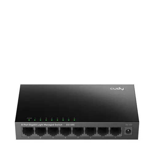 8-Port Gigabit Easy-Managed Switch, GS108E 1.0 Gestionado L2 Gigabit Ethernet (10/100/1000) Negro - Imagen 1