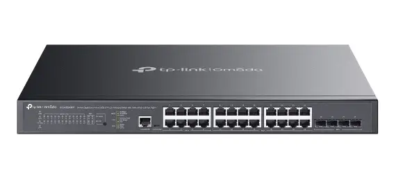 Omada SG3428XMPP switch Gestionado L2+ Gigabit Ethernet (10/100/1000) Energía sobre Ethernet (PoE) 1U Negro