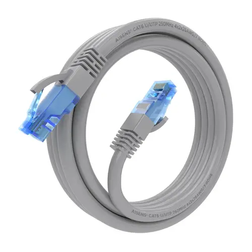 Cable De Red Latiguillo RJ45 Cat.6 UTP AWG26 CCA, Gris, 2.0 m - Imagen 2