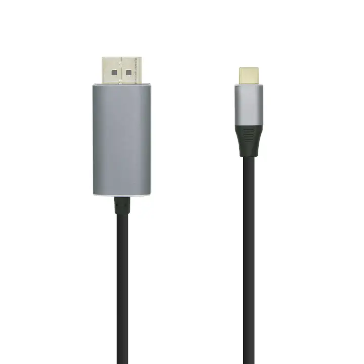 Cable conversor USB-C a Displayport 4K@60HZ, USB-C/M-DP/M, Negro, 0.8m