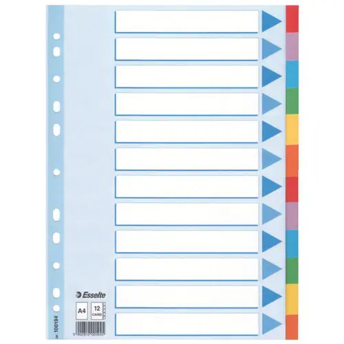 Multi-coloured Cardboard Dividers divisor 10 pieza(s) - Imagen 1