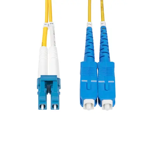 Cable de Fibra Óptica LC a SC (UPC) OS2 Monomodo 9/125µm 100G LSZH Dúplex de 2m - Low Insertion Loss - Resistente a Dobleces - Cable de Conexión de Parcheo LSZH - Imagen 6