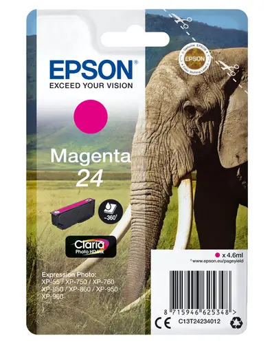 Elephant Cartucho 24 magenta - Imagen 1