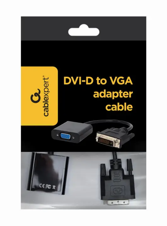 A-DVID-VGAF-01 adaptador de cable de vídeo 0,2 m DVI-D VGA (D-Sub) Negro
