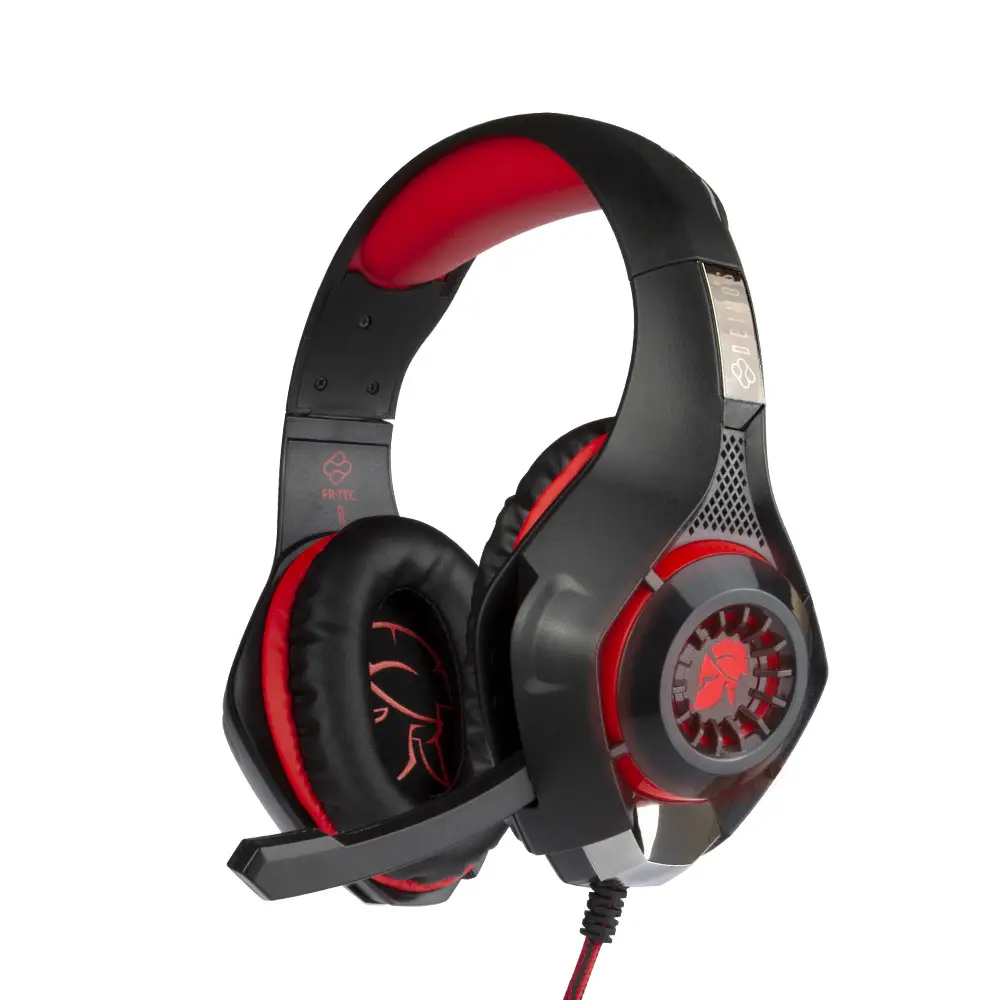 FT2005 auricular y casco Auriculares Alámbrico Diadema Juego Negro, Rojo
